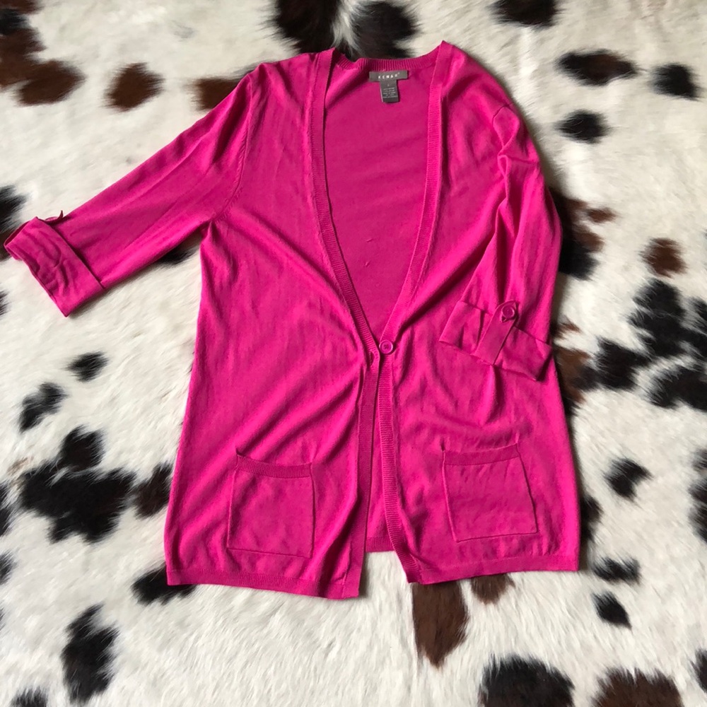 Magenta light weight Cardigan